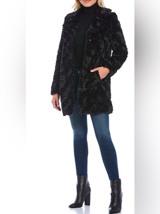 Kenneth Cole New York Jackets & Blazers - Kenneth Cole New York Cozy Chic Black Teddy Coat Mid Length Hidden Buttons Sz M
